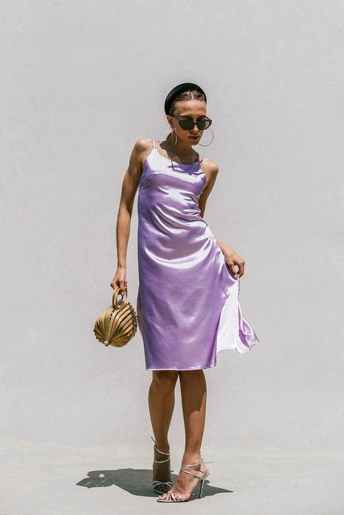 Florida Minimal Satin Slip Dress