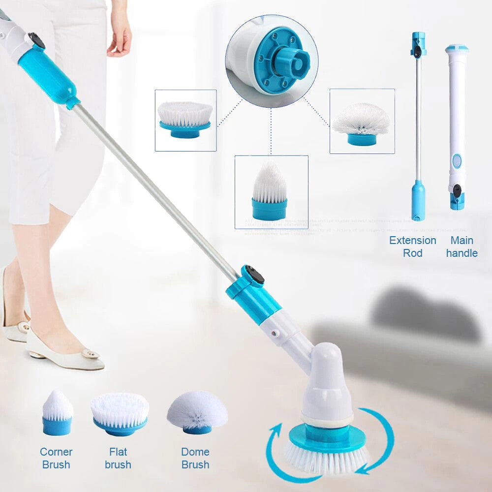 Extendable Cordless Power Scrubber For Bathrooms & Kitchen