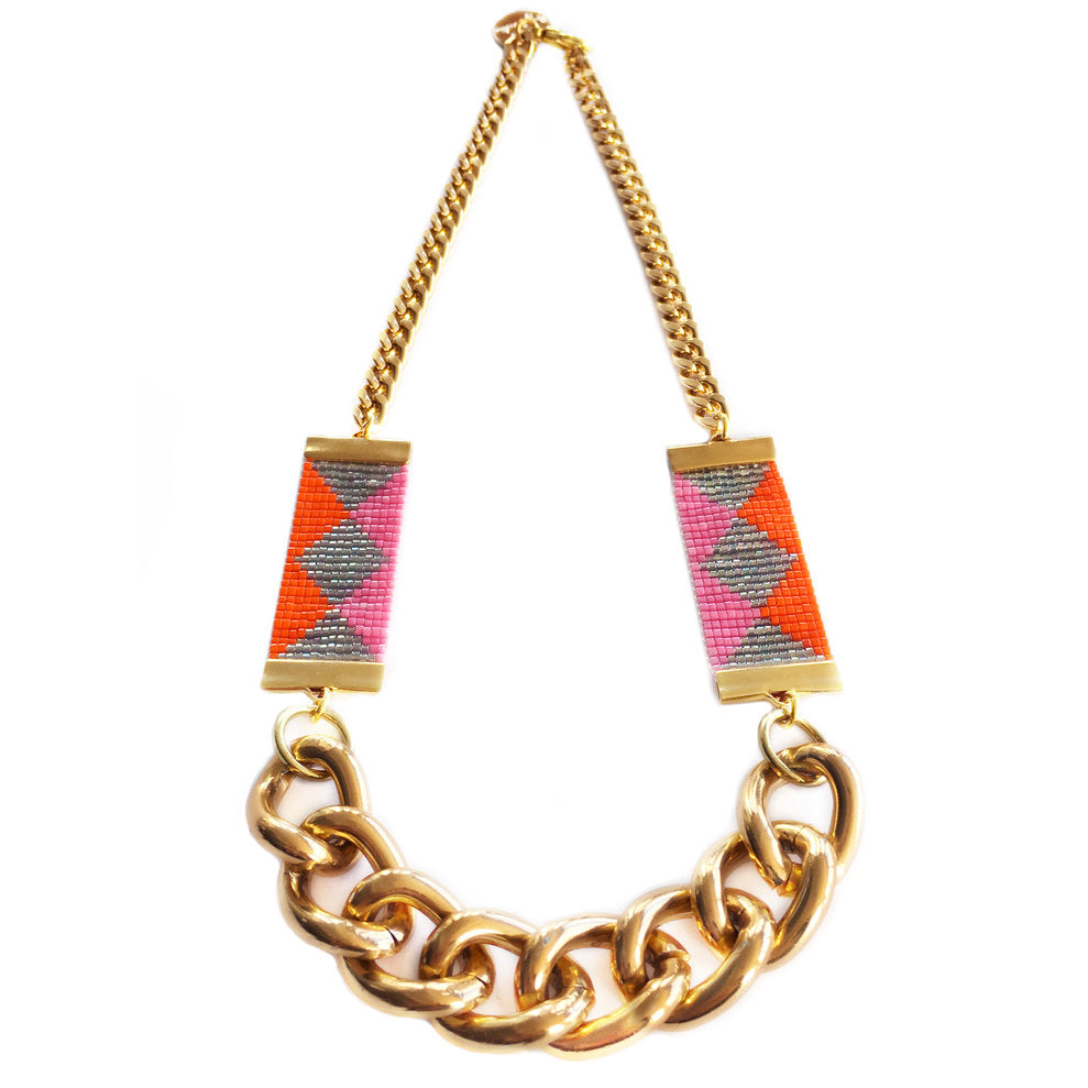 Priestess II Necklace - Pink / Green