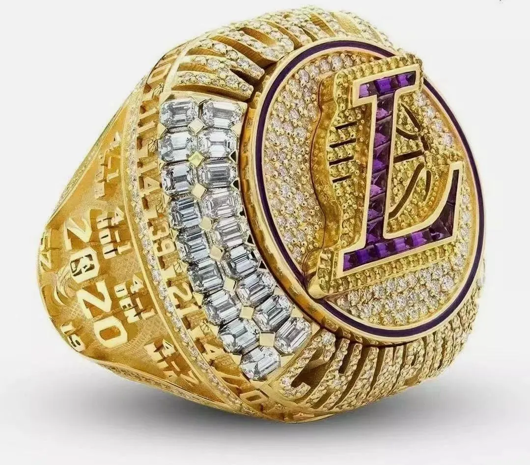 Stainless Steel 2020 NBA Champion Los Angeles Lakers Ring